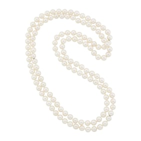 Long Cultured Pearl Necklace/Pair of Necklaces Combination