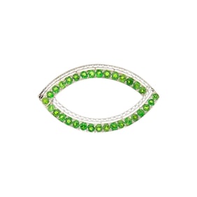 Platinum and Demantoid Garnet Filigree Brooch