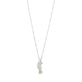 White Gold and Diamond Panther Pendant-Brooch with Diamond Necklace