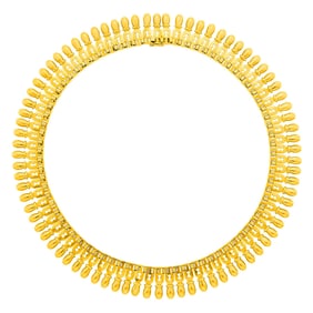 Gold Fringe Necklace, France