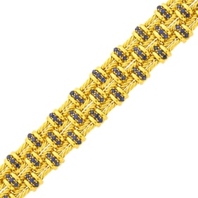 Tiffany & Co. Gold and Sapphire Bracelet