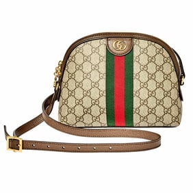 Gucci Leather and Coated Canvas 'Ophidia' Bag