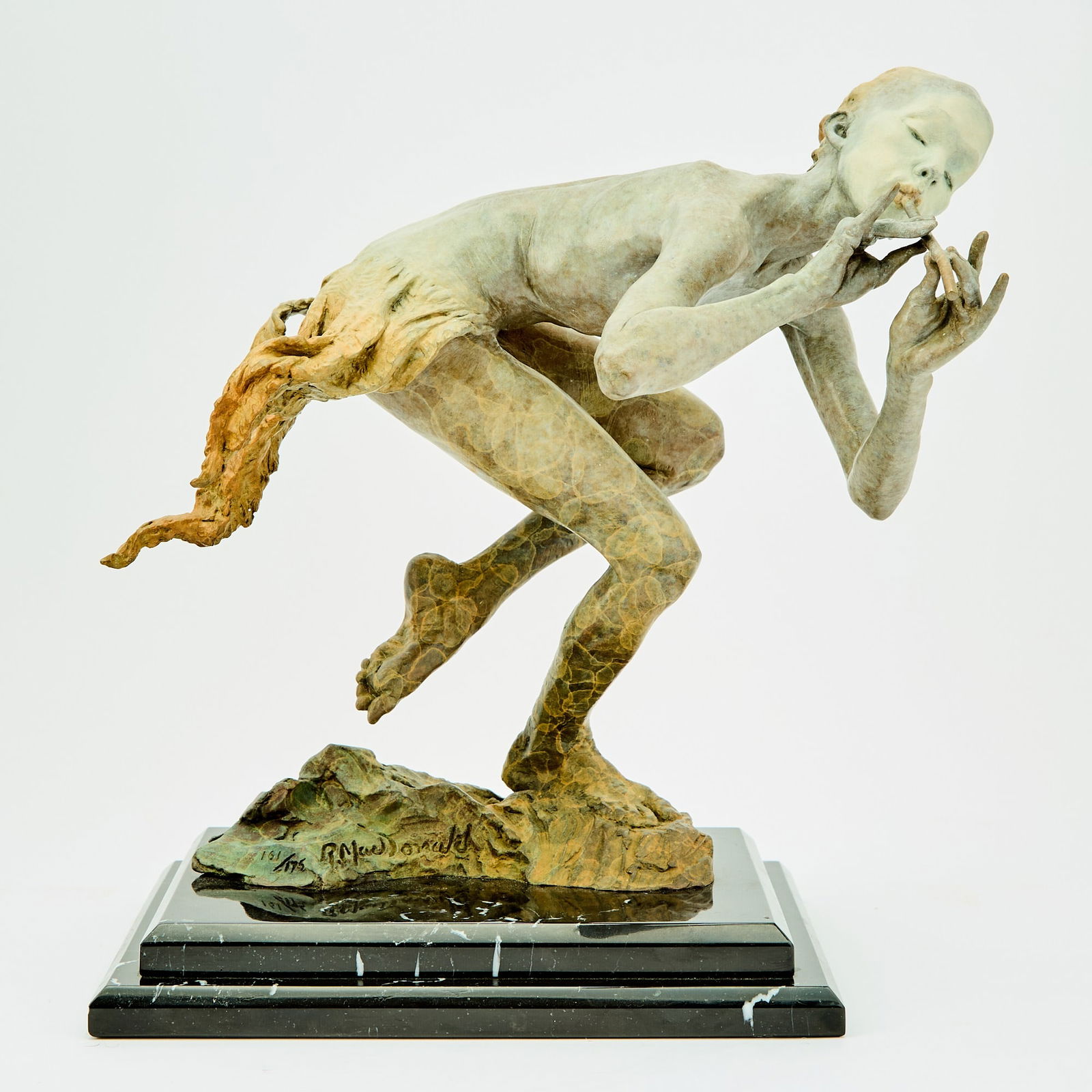Richard MacDonald: American, b. 1960The PiperSigned R. MacDonald and numbered 161/175 near the baseBronze with a variegated patinaHeight: 11 3/4 inches (29.8 cm) (13" x 13")