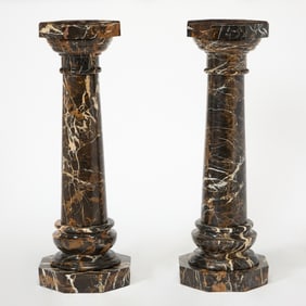 Pair of Marble Pedestals