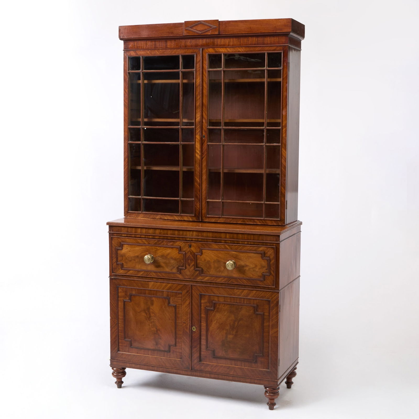 Late Regency Mahogany Secretary Bookcase (1 of 9)