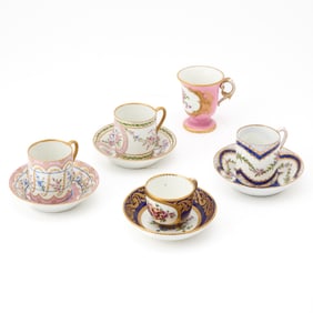 Nine Pieces of French Porcelain
