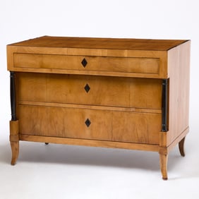 Biedermeier Part Ebonized Walnut Chest of Drawers