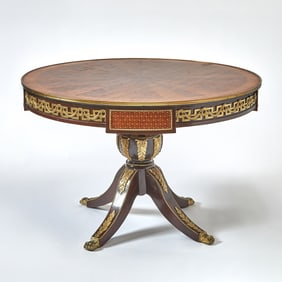 Napoleon III Gilt Bronze Mounted Mahogany Center Table