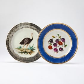 Two Paris Porcelain Cabinet Plates