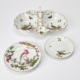 Three Porcelain Bird Plates