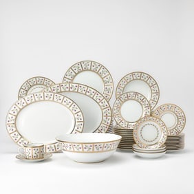 Bernardaud Porcelain "Roseraie" Pattern Dinner Service