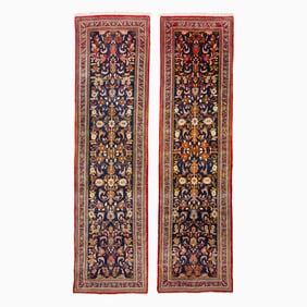 Pair Of Sarouk Runners