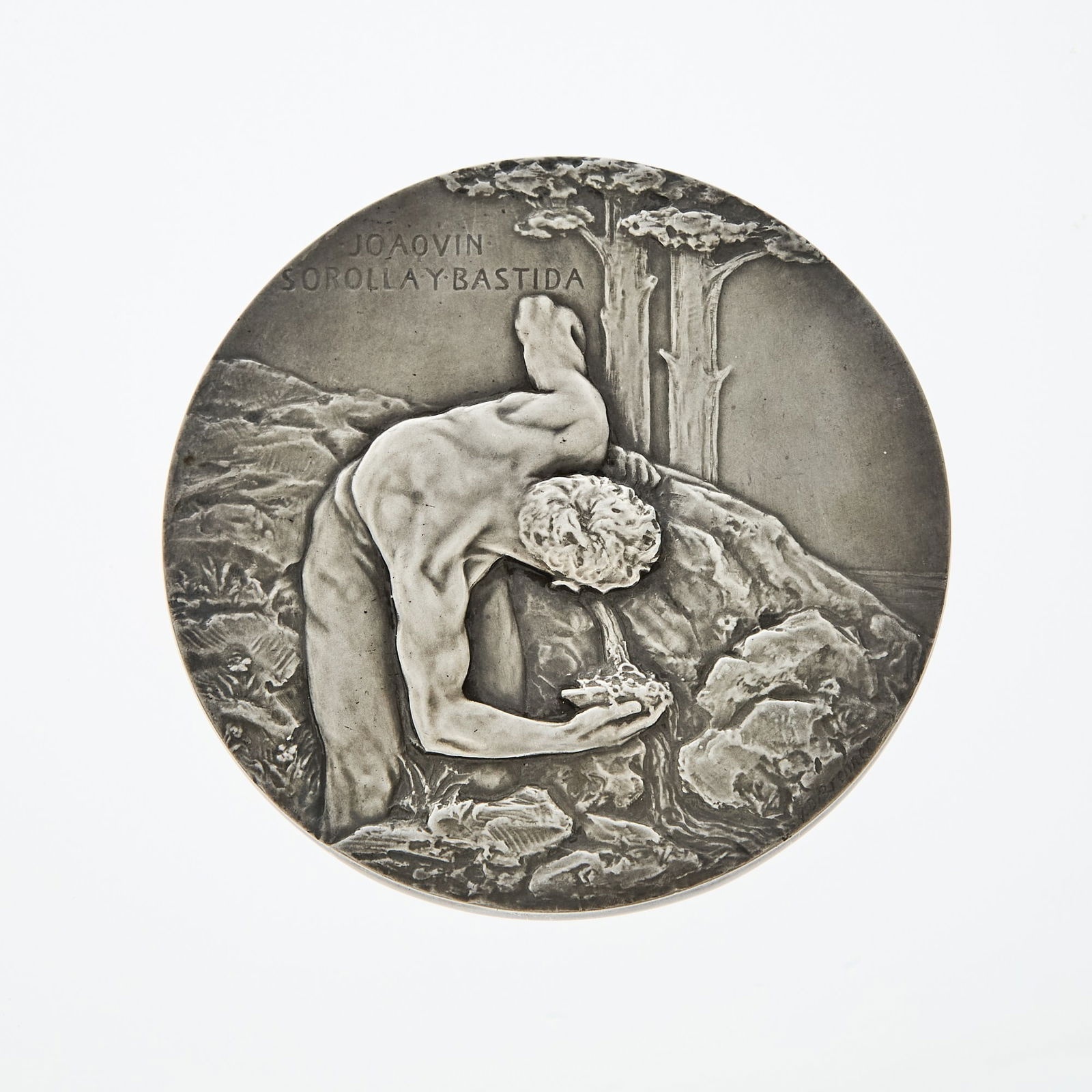 Hispanic Society of America Sorolla Medal. c. 1937. Silver. 88mm. Uncirculated. (1 of 2)