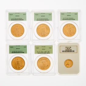 United States - Group of Third-Party Certified Pre-1933 Gold Coins