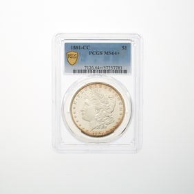 United States 1881-CC Morgan Dollar - PCGS MS-64+