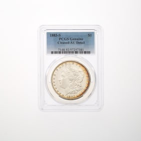 United States 1883-S Morgan Dollar - PCGS Genuine, AU Details, Cleaned