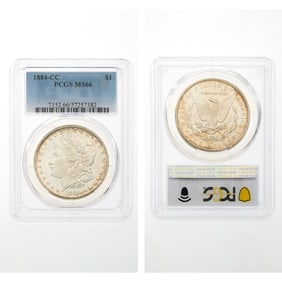 United States 1884-CC Morgan Dollar - PCGS MS-66