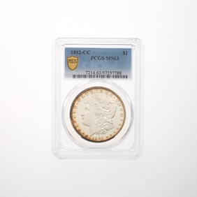 United States 1892-CC Morgan Dollar - PCGS MS-63