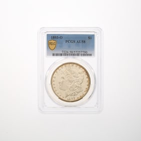 United States 1893-O Morgan Dollar - PCGS AU-58