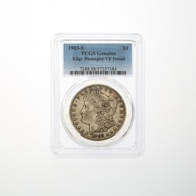 United States 1903-S Morgan Dollar - PCGS Genuine, VF Details, Edge Damaged