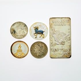 Group of Silver Bullion Items