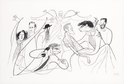 Al Hirschfeld depicts Angels in America, 1993