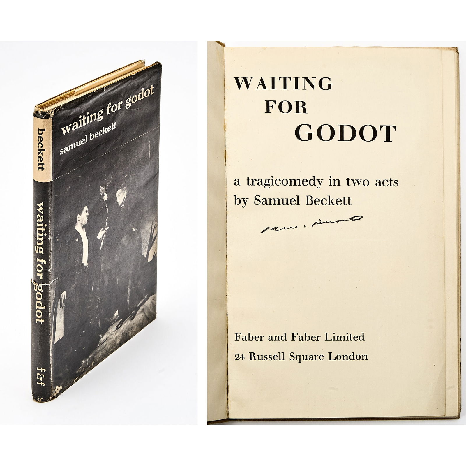 The rare first English edition of Waiting for Godot, signed (1 of 4)