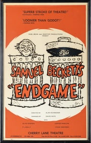 The rare poster from the first American performances of Endgame, 1958