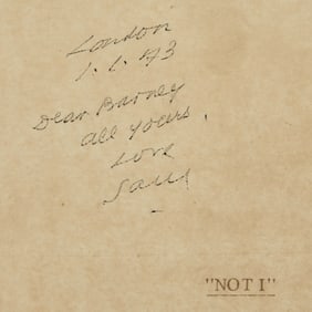 Corrected manuscript of "Not I" presented to Barney Miller of the Grove Press