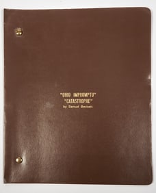 Inscribed script of Beckett's "Ohio Impromptu" and "Catastrophe"