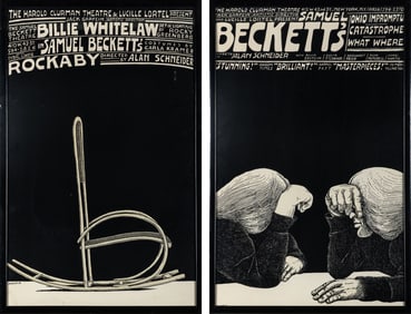 Two graphically appealing original posters for Beckett plays