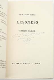 Four works inscribed to Alan Schneider from Samuel Beckett in the 1970s-80s