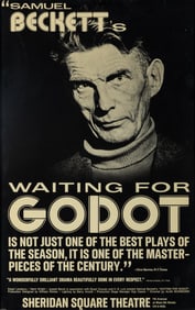 An original poster for Schneider's return to Waiting for Godot