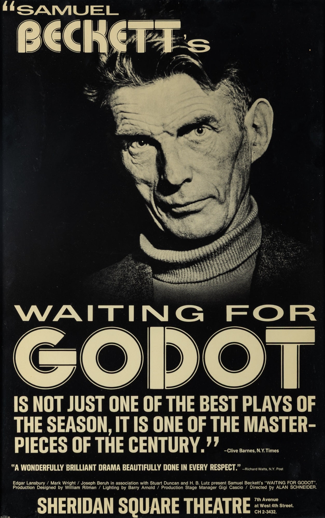 An original poster for Schneider's return to Waiting for Godot (1 of 2)