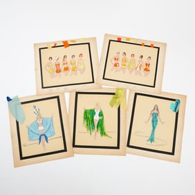 Ten kitsch costume designs from the early 1970s by Alvin Colt