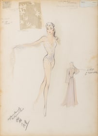 Bathing suit design for Esther Williams in Million Dollar Mermaid