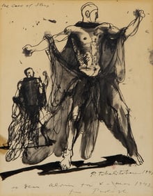 An original Pavel Tchelitchew Costume Design for The Cave of Sleep