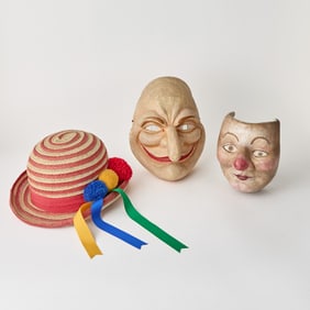 Broadway Stage Worn Busker's Hat and Two Masks from Chitty Chitty Bang Bang