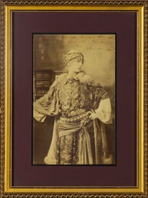 A large format inscribed photograph of Sarah Bernhardt