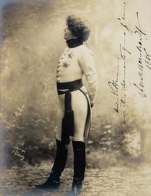 A signed photograph of Sarah Bernhardt as Napoleon II