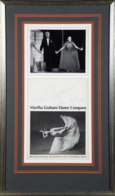 Martha Graham and Aaron Copeland signed program