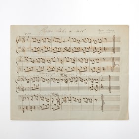An early manuscript of three of Stephen Foster's best-known songs