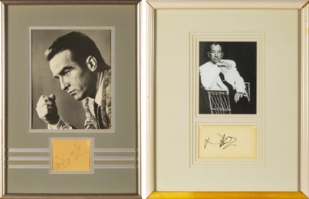 Montgomery Clift and Noel Coward Signatures