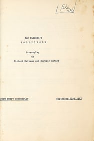 An early draft screenplay of Goldfinger, the third James Bond film
