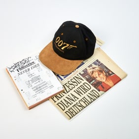 A collection of Tomorrow Never Dies memorabilia