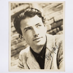 A fine, early signed photograph of Gregory Peck
