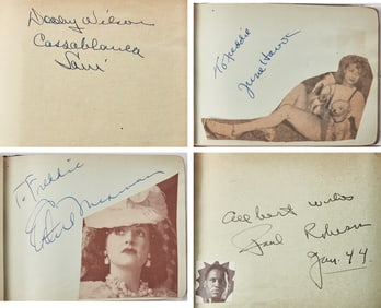 Three autograph albums loaded with signatures of stars of the 1940s