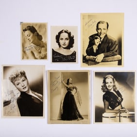 A group of signed photographs of Hollywood stars