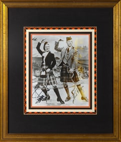 Laurence Olivier and Katharine Hepburn signed images