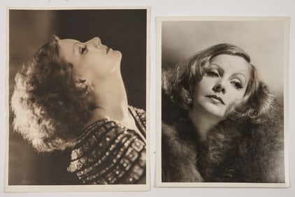 Two vintage photographs of Greta Garbo by Charles Sinclair Bull